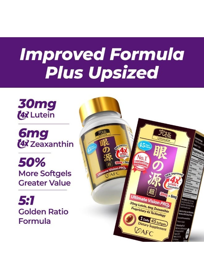 AFC Japan Ultimate Vision PRO - Eye Formula with FloraGLO Lutein 4X, Zeaxanthin, Bilberry Extract & Astaxanthin - Image 3