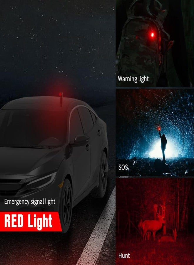 NICRON B75T LED Tactical Flashlight with Red White Dual Light, 90 Degree Rotating Head, Magnetic Base, Pocket Clip for Night Hunting, Camping, Emergency, Night Vision - Image 5