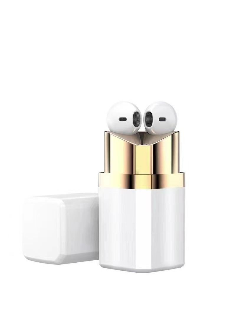GULFLINK Luxury Fashion Design Lipstick Earbuds Pink - Image 4