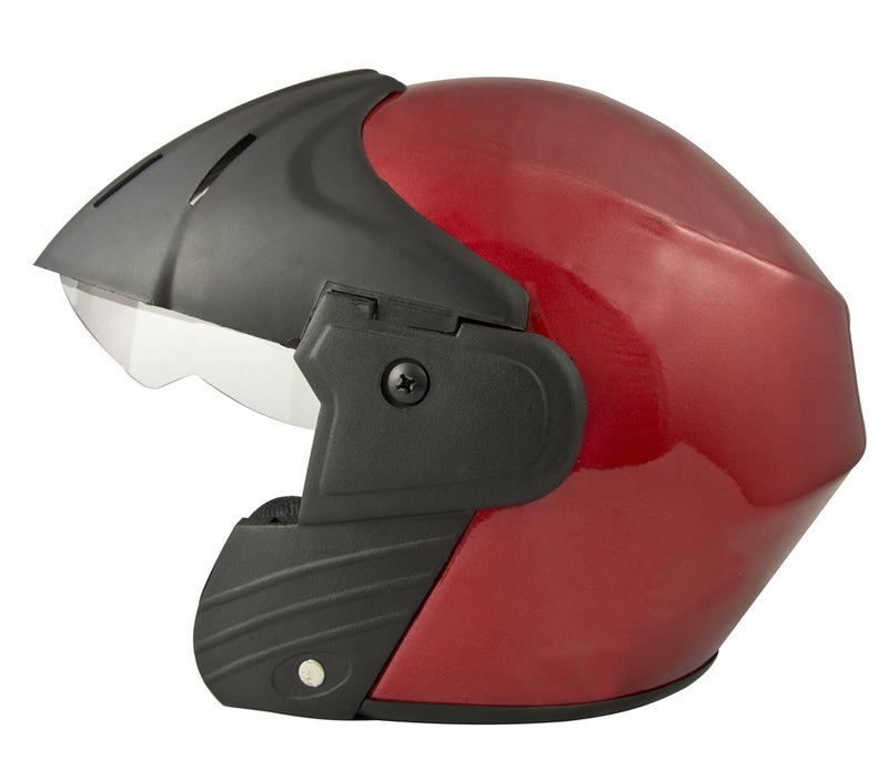 Sage Square Deltz Power (ISI Certified) Scooty Helmet Open Face (Small - S, Red Glossy) - Image 4