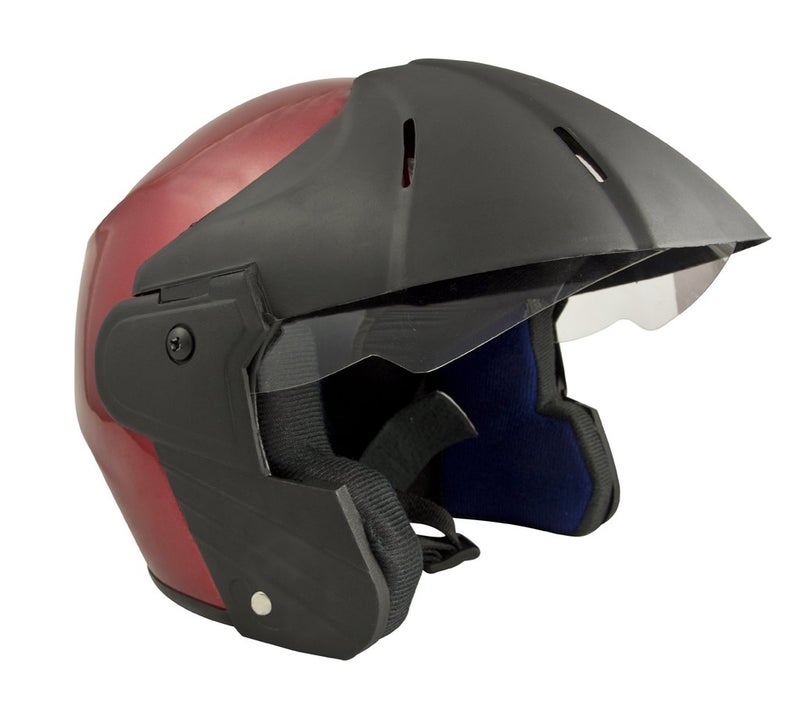 Sage Square Deltz Power (ISI Certified) Scooty Helmet Open Face (Small - S, Red Glossy) - Image 1