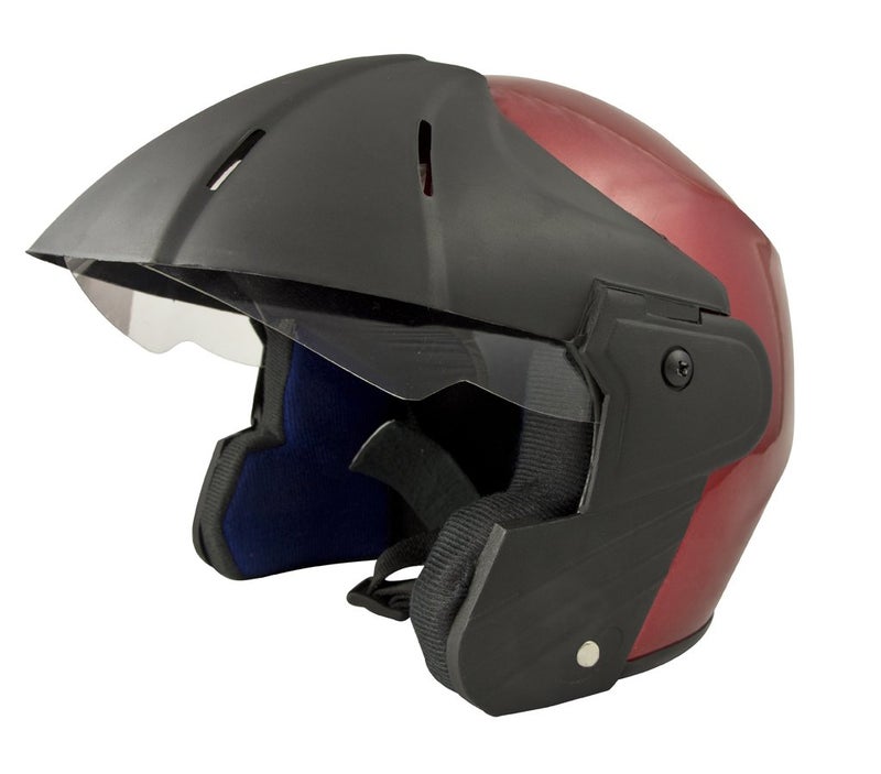 Sage Square Deltz Power (ISI Certified) Scooty Helmet Open Face (Small - S, Red Glossy) - Image 3