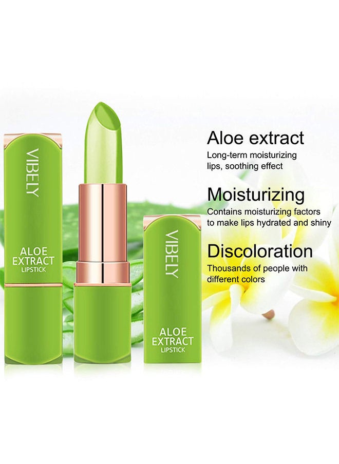 Vibely Aloe Vera Lipstick Lips Moisturizer Long Lasting Nutritious Lip Balm Magic Temperature Color Change Lip  - Image 4