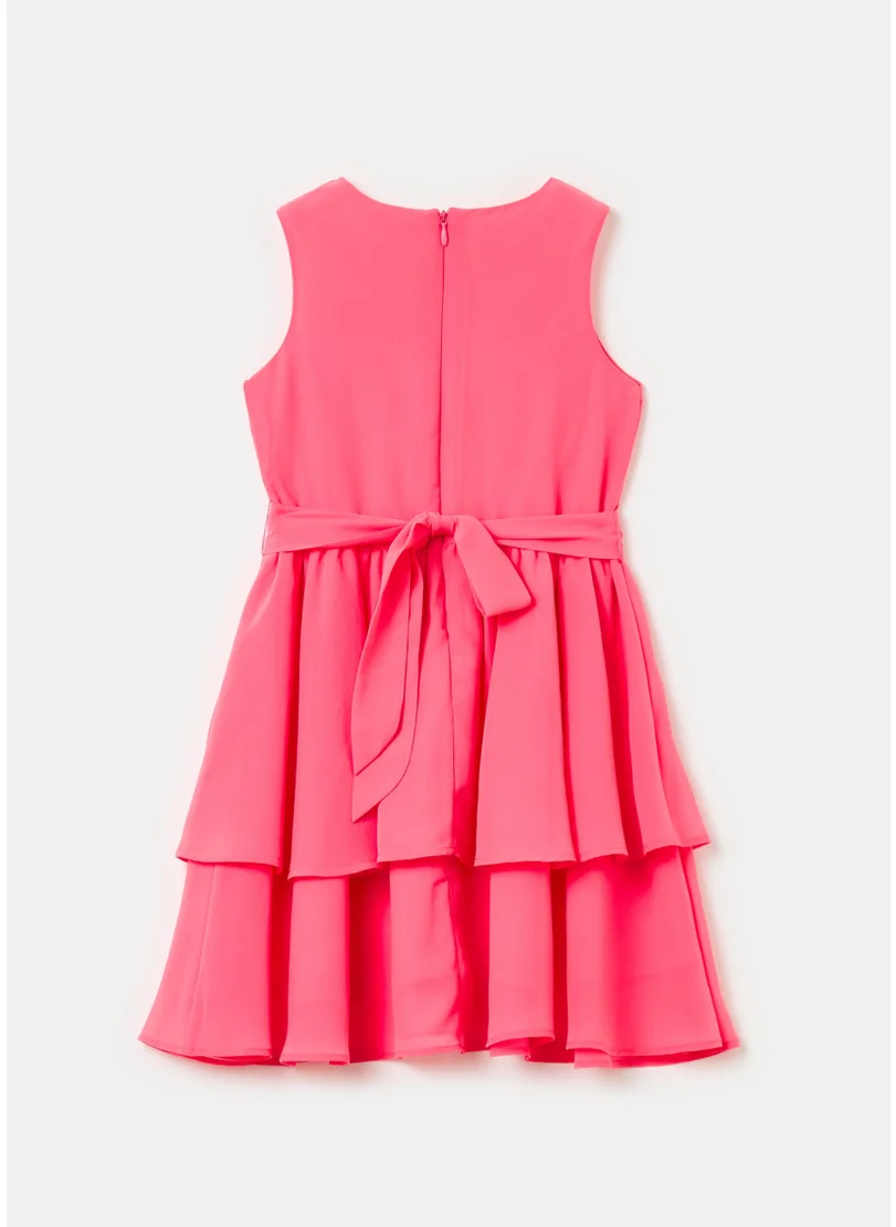 او في اس Sleeveless Tiered Dress