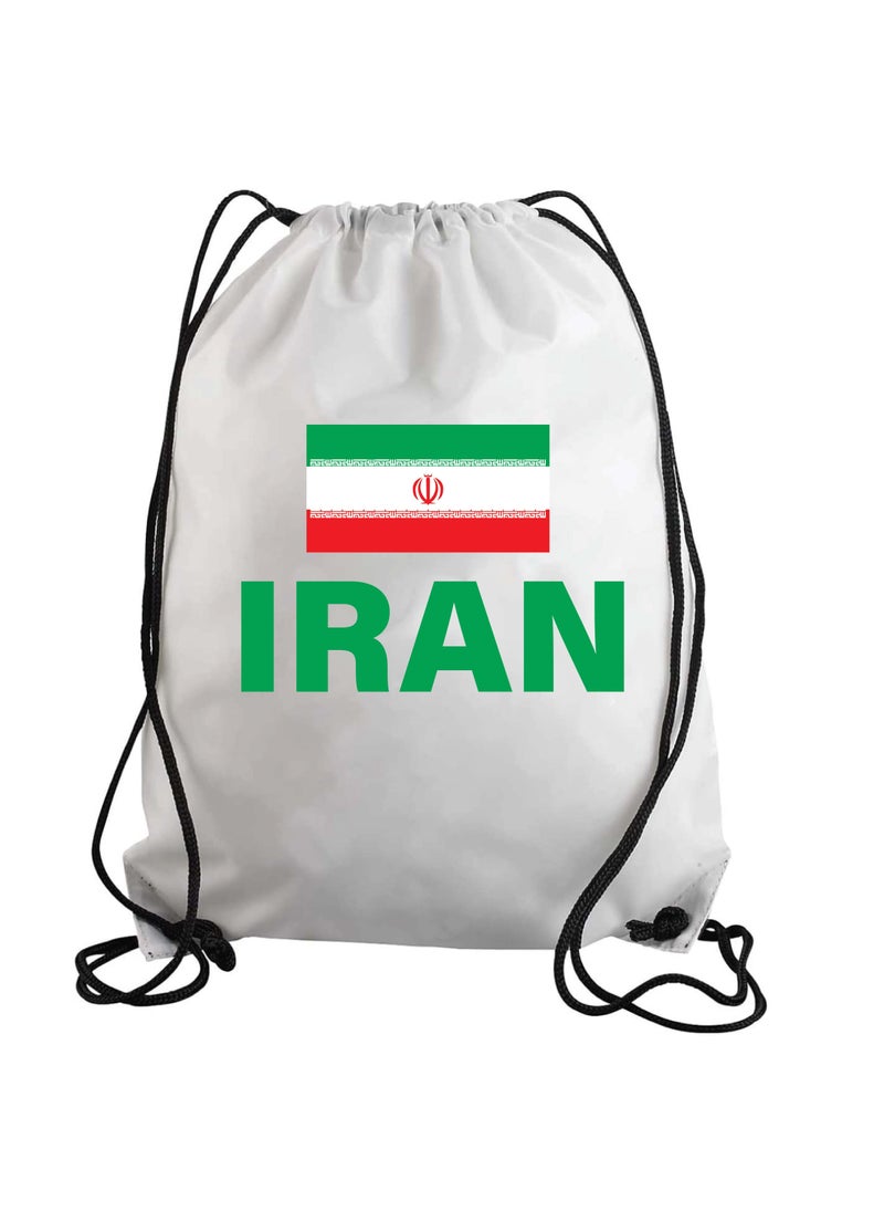 PRINTSHOP4ME - Iran Soccer Drawstring Bag or Backpack suitable for Adults and Kids and Sports Fans (Design 3) - Image 1