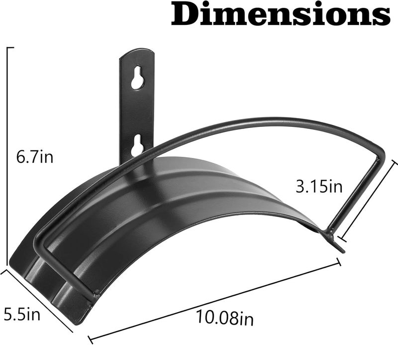 Eastrans Wall Mount Garden Hose Holder, Heavy Duty Water Hose Holder Easily Holds Up to 125 Feet 3/4’’ Hose, Solid Metal & Rust-Free, Perfect Garden Hose Storage for Outside Yard Lawn,Black - Image 2