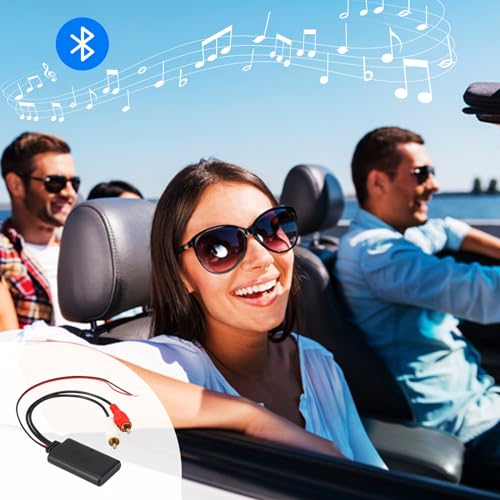 Dickno Car Wireless Bluetooth Cable Adapter, Universal Automotive Wireless Radio Stereo Connector with 2 RCA AUX Audio, Car Bluetooth 5.0 Module Music Receiver Fit Most Vehicles - Image 5