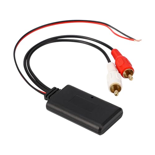 Dickno Car Wireless Bluetooth Cable Adapter, Universal Automotive Wireless Radio Stereo Connector with 2 RCA AUX Audio, Car Bluetooth 5.0 Module Music Receiver Fit Most Vehicles - Image 1
