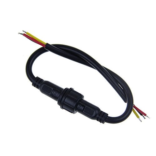 ALITOVE موصل LED ذكر وأنثى مقاوم للماء IP65 من ALITOVE مع 5 أزواج 3 دبابيس 3 نواة وكابل بطول 20 سم 18AWG 3X0.75mm² لمصابيح 5V 12V WS2811 WS2812 WS2812B SK6812 SK6812-RGBW لعيد الهالوين وعيد الميلاد 21 مم - Image 3