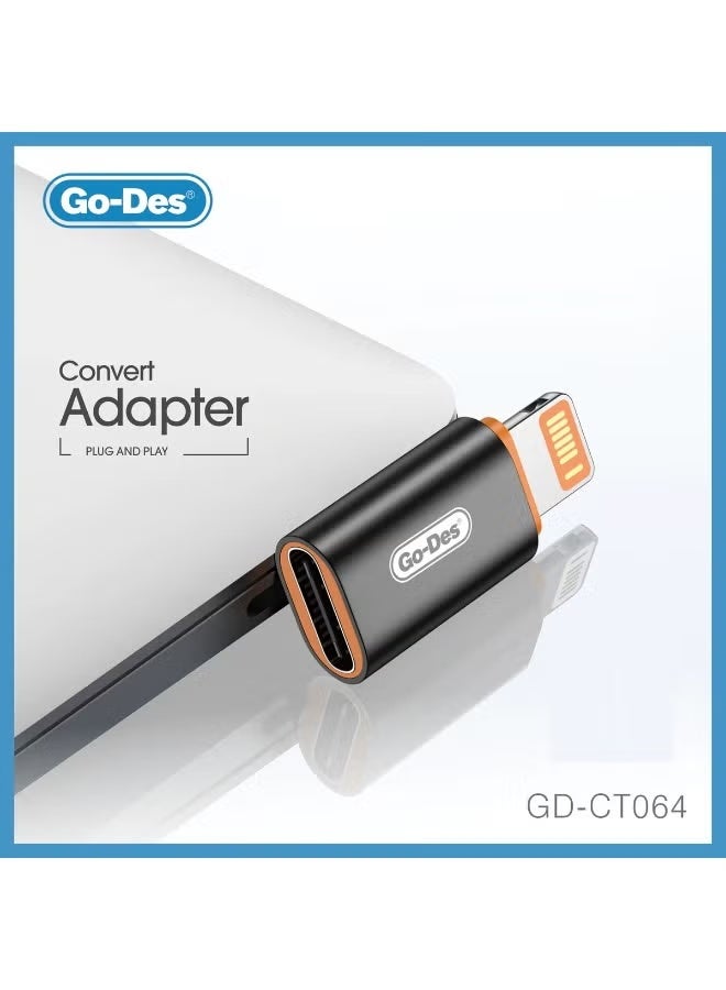 جو-ديز GD-CT064 PD 20W Fast Charging & Audio Convert Adapter – Dual Function USB-C Adapter for Charging and Music Playback, Compatible with Smartphones, Tablets, and iPads, Compact Design, High-Speed Power Delivery & Clear Audio - Image 4