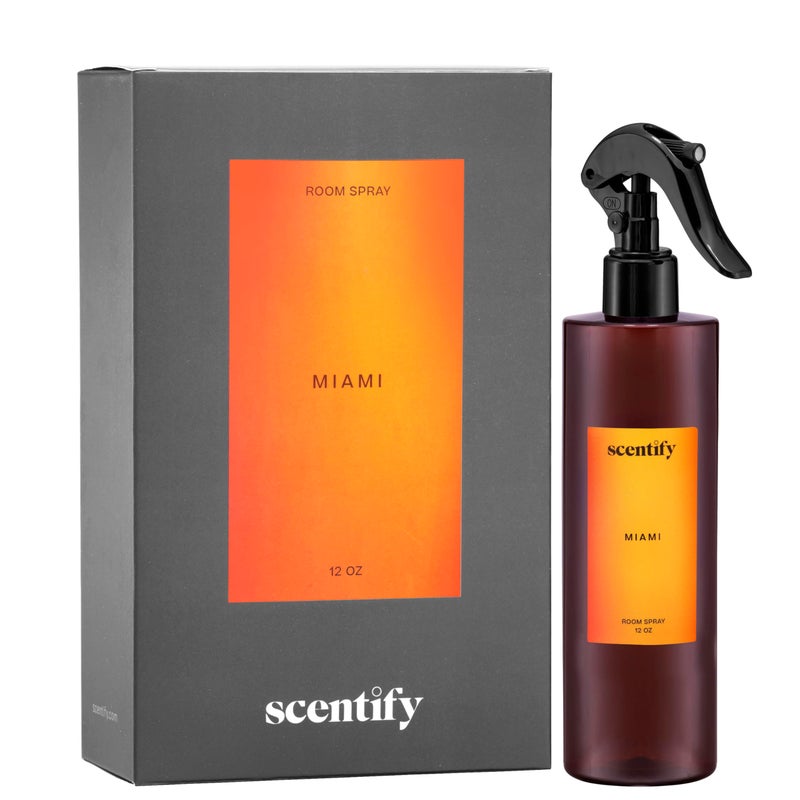 Scentify Miami Odor Neutralizing Room Spray â€“ Luxury Cashmere, Floral & Musky Wood Fragrance, Instant Odor Eliminator for Home, Office & Car â€“ 12 oz - Image 1