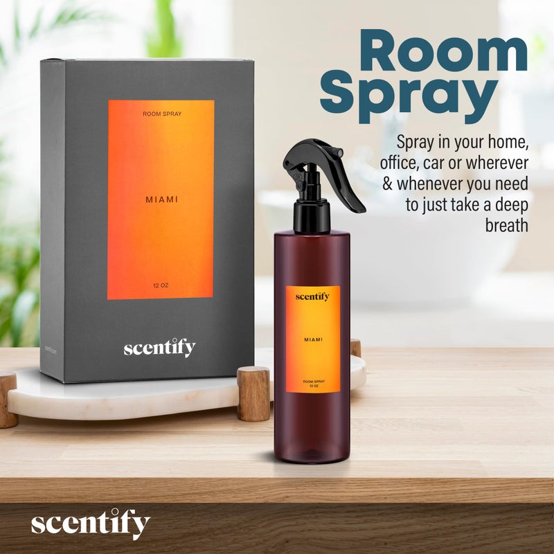Scentify Miami Odor Neutralizing Room Spray â€“ Luxury Cashmere, Floral & Musky Wood Fragrance, Instant Odor Eliminator for Home, Office & Car â€“ 12 oz - Image 4