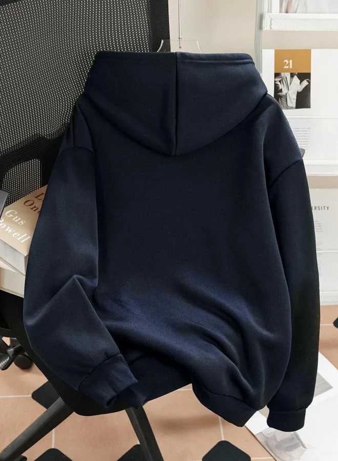 Take Two Girls Bow Print Long Sleeve Hoodie