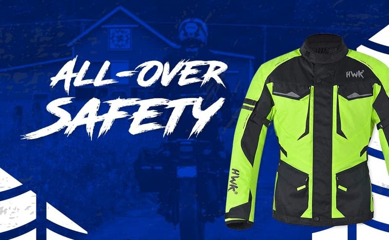 HWK Men's Adventure/Touring Motorcycle Jacket with Cordura Fabric and Impact Protection - Image 5