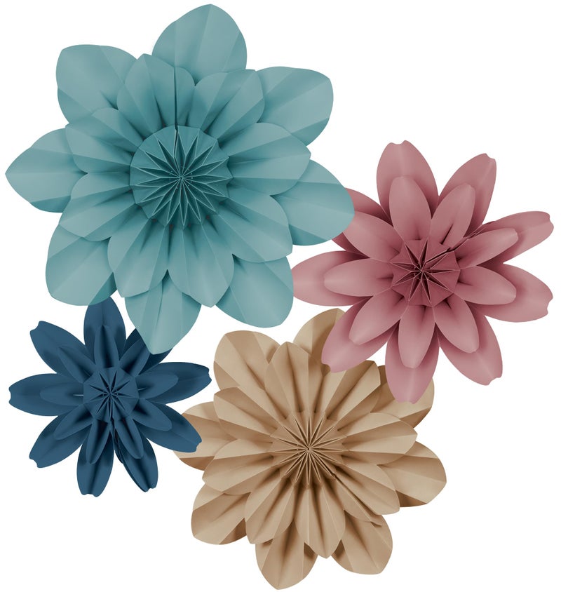 Teacher Created Resources Calming Colors Paper Flowers Premade Decorations for Party Photo Backdrops, Classrooms Walls, Showers and Birthday Celebrations (TCR8349) - Image 1
