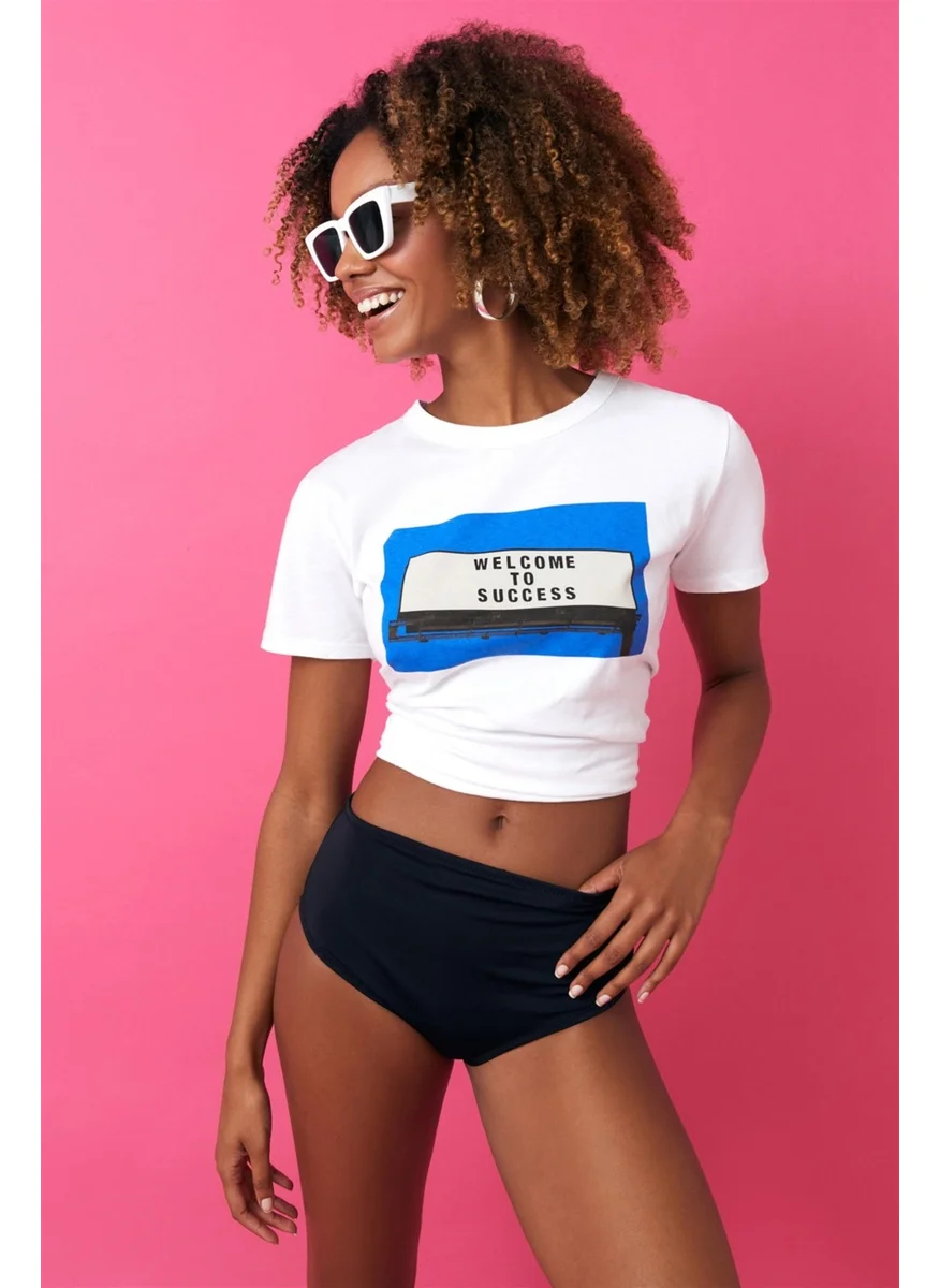 Pieces Of Melon Black High Waist Bikini Bottom