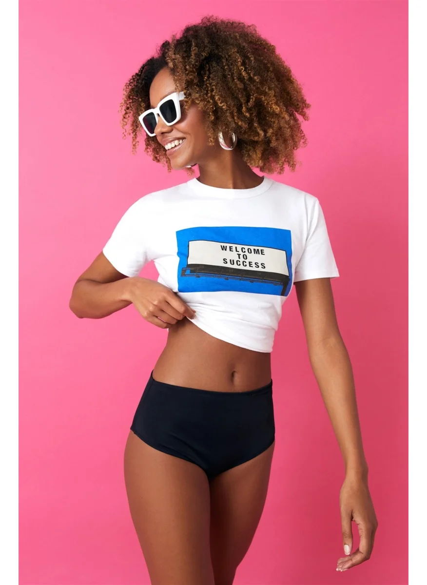 Pieces Of Melon Black High Waist Bikini Bottom