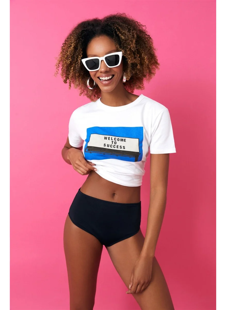 Pieces Of Melon Black High Waist Bikini Bottom