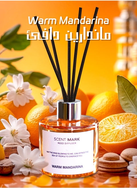 معطر منزل فاخر، اعواد تعطير، برائحة ماندارين دافئ  (إشراقة البرغموت والليمون)، 50 مل