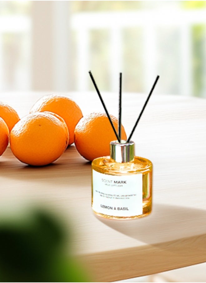 معطر منزل فاخر، اعواد تعطير، برائحة ماندارين دافئ  (إشراقة البرغموت والليمون)، 50 مل