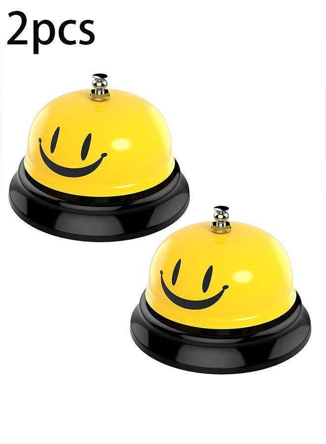 Ailily 2 Pack Call Bell, Service Bell Dinner Desk Bell for The Porter Kitchen Restaurant Bar Hotel Schools (Yellow) - Image 1