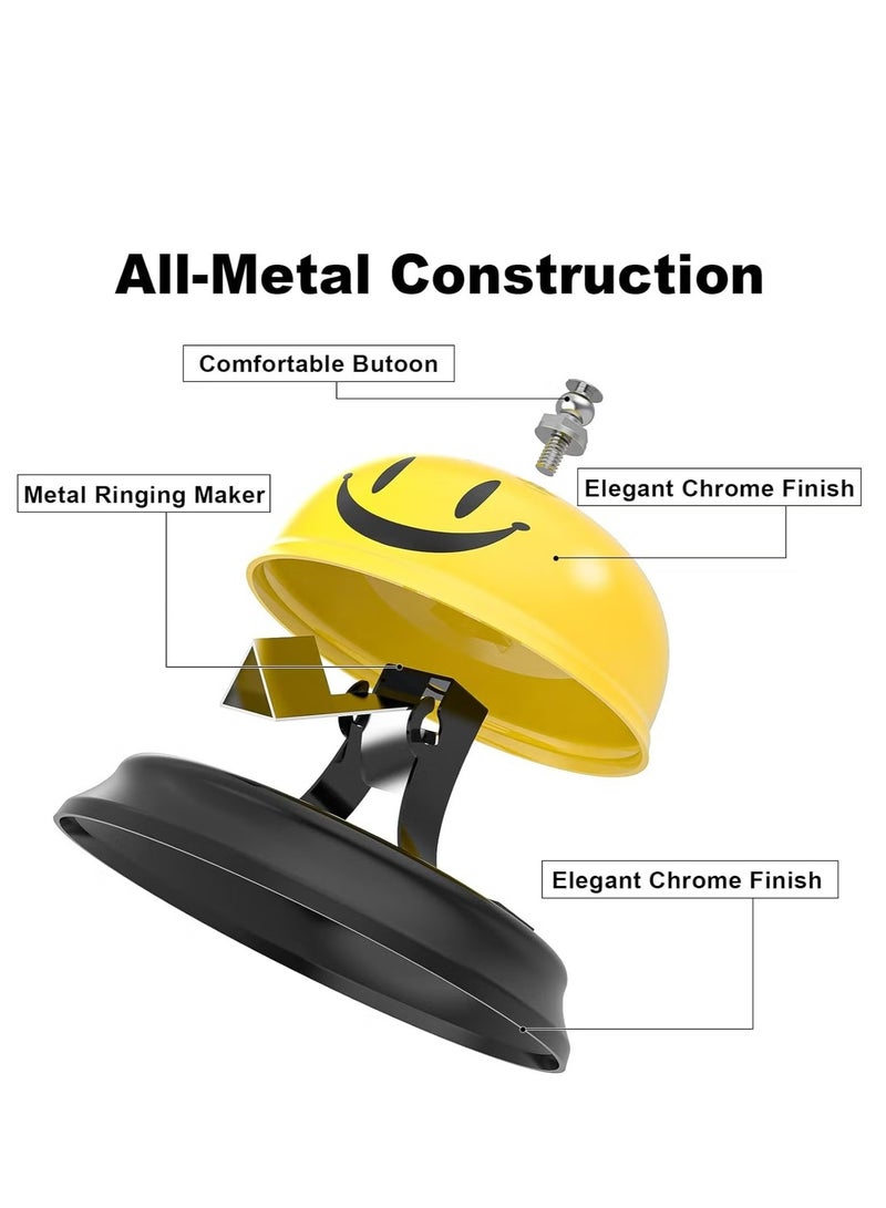 Ailily 2 Pack Call Bell, Service Bell Dinner Desk Bell for The Porter Kitchen Restaurant Bar Hotel Schools (Yellow) - Image 4