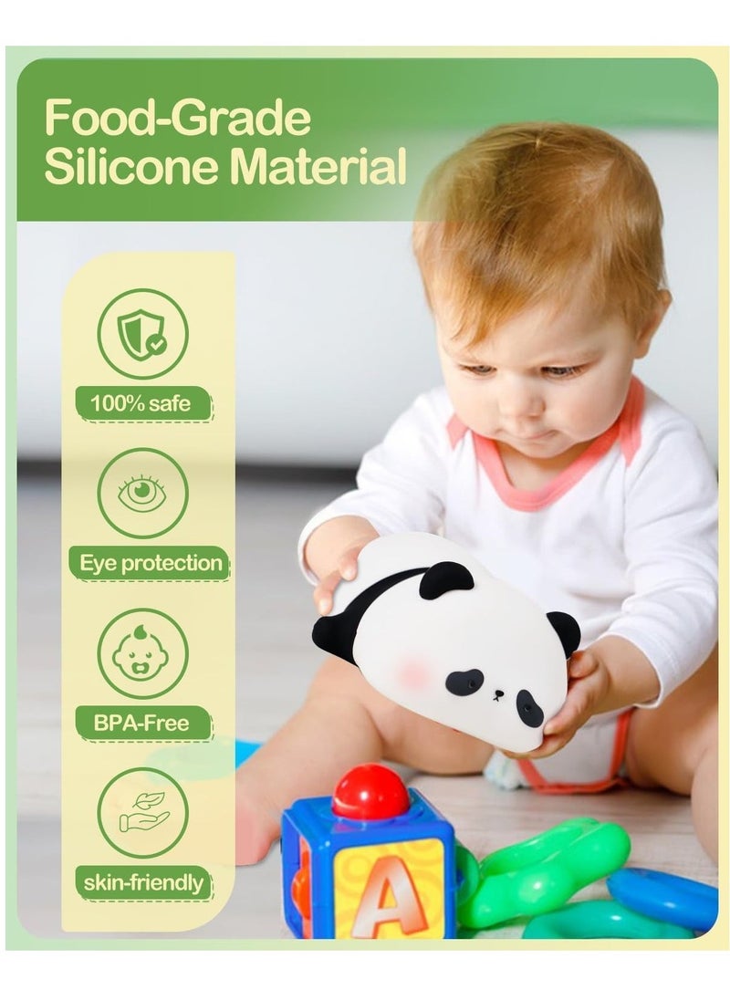 JAJEEK Cute Panda LED Night Light – Creative Animal Design, 3 Levels Dimmable, Rechargeable Touch Bedside Lamp for Breastfeeding, Toddler Decor, Great Gifts for Kids - Image 4