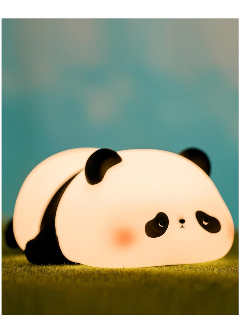 JAJEEK Cute Panda LED Night Light – Creative Animal Design, 3 Levels Dimmable, Rechargeable Touch Bedside Lamp for Breastfeeding, Toddler Decor, Great Gifts for Kids - Image 1
