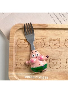 Generic Chulele Import Export Trade Ins Cute Stainless Steel 304 Fork And Spoon Magnetic Refrigerator Magnet Beer Opening-Specifications:Resin Patrick Star Fork  - Image 1