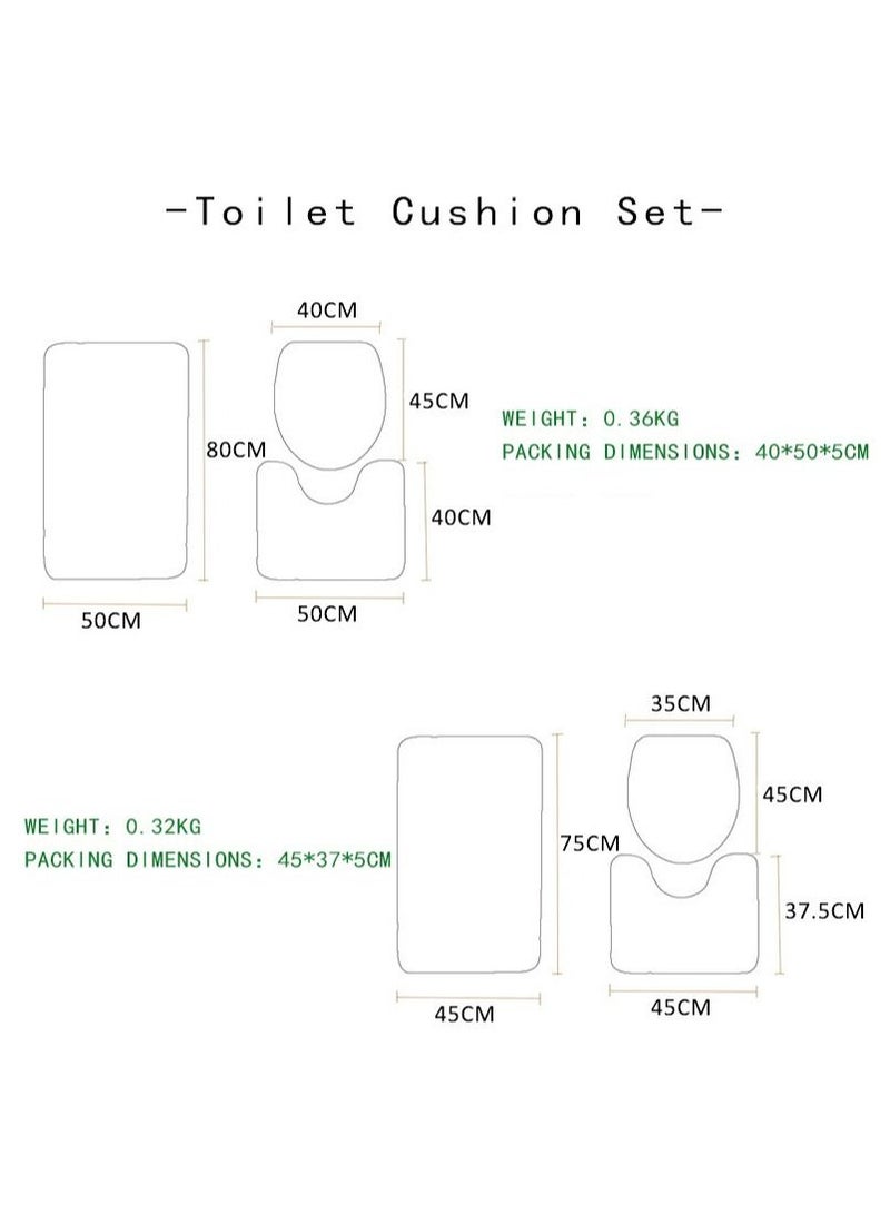 الأزرق جي دبليو طقم إكسسوار دواسات الحمام من 3 قطع - Image 5