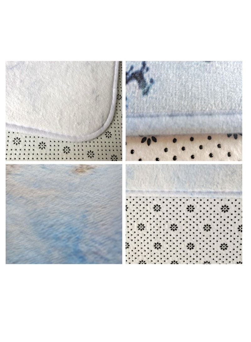 الأزرق جي دبليو طقم إكسسوار دواسات الحمام من 3 قطع - Image 4