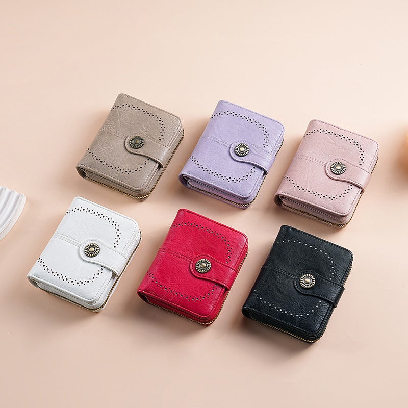 Multifunctional Solid Color PU Leather Wallet, RFID Blocking Design Portable Daily Storage Purse for Cards Cash Coin Business Use - Image 4