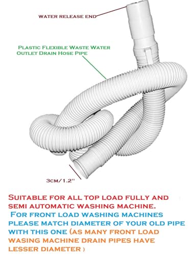 MLD universal washing machine Flexible drain drainage Waste Water Outlet long plastic Hose Pipe Extension Pipe Fully & Semi Automatic Extension Pipe 5 meter - Image 3