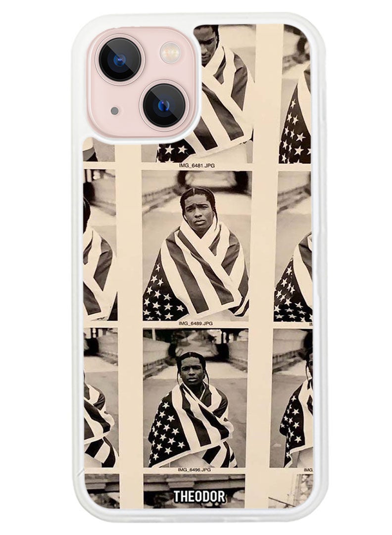 Theodor Protective Case Cover For APPLE IPHONE 14 Travis n Flag (White Bumper) - Image 1