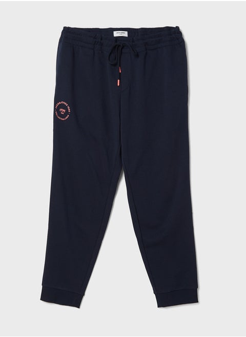 Plus Size Drawstring Pocket Detail Sweatpants