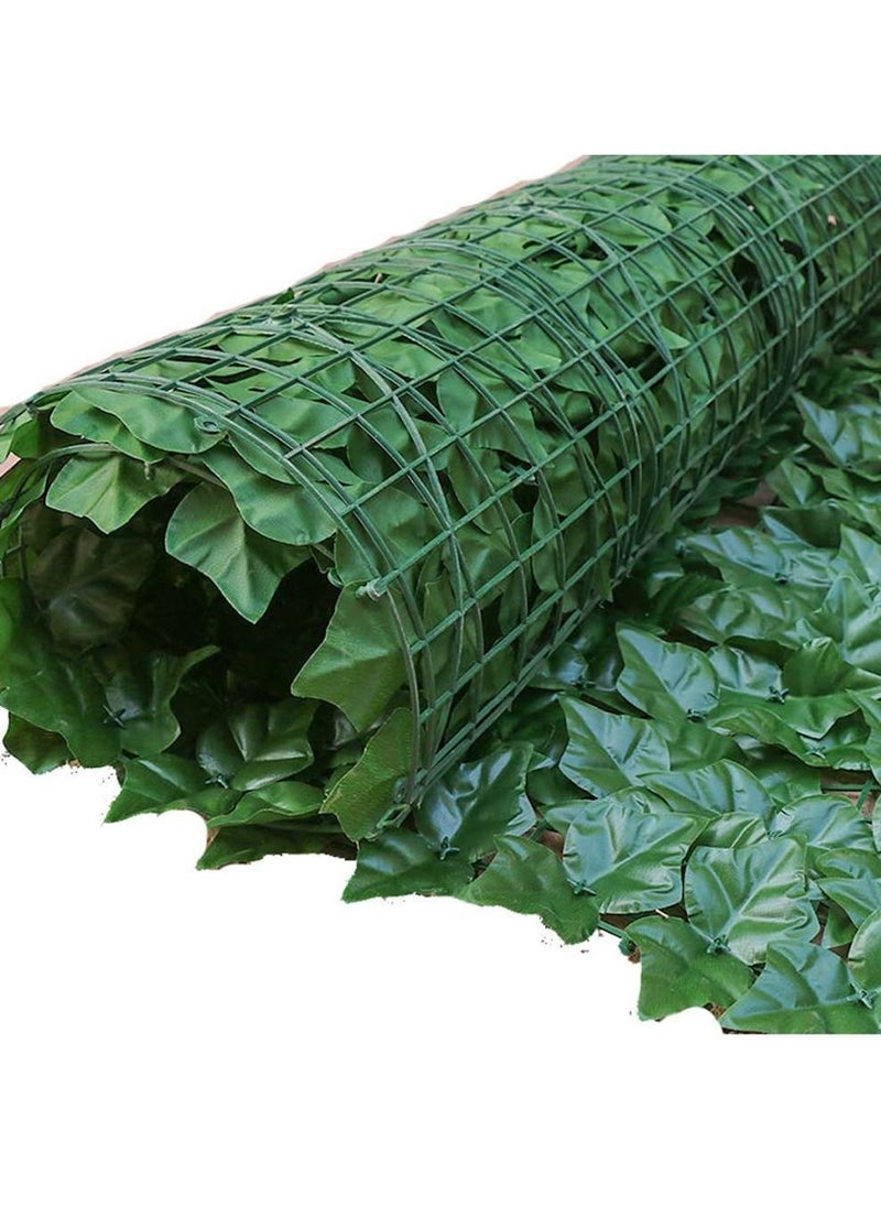 LINGWEI Artificial Wall Grass Ivy Screen Privacy Garden Fence UV Protected Greenery Wall Backdrop Artificial Hedges Plants 100x400cm  - Image 5