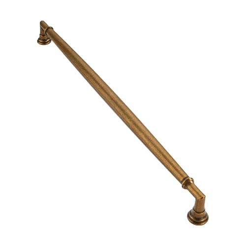 CABDM 1 Pack Appliance Pull 18 Inch305mm Antique Brass Cabinet Pulls Solid Heavy Duty Vintage Brass Round Cabinet Pulls Kitchen Cabinet Hardware for Cupboard Drawer Handles Dresser Pulls - Image 1