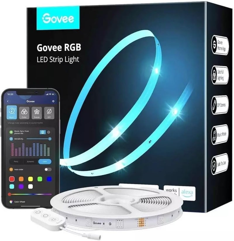 جوفي أضواء LED ملونة من Govee، طولها 5 أمتار - Image 1