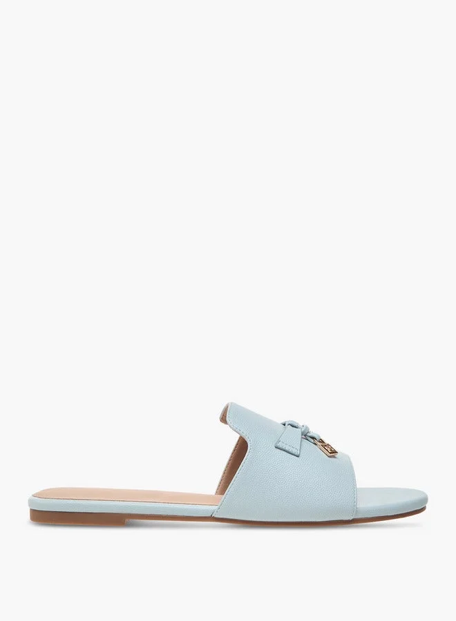 Flora Bella By Shoexpress Lock Accent Slip-On Sandals