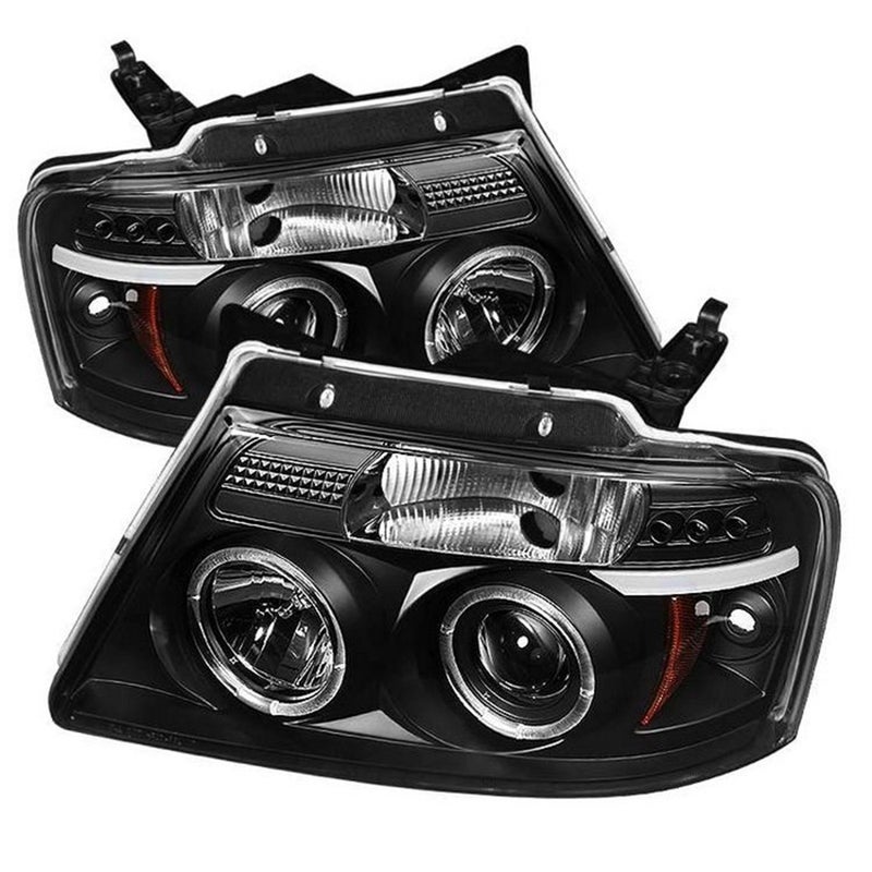 Spyder Auto 5010209 Ford F150 04-08 Projector Headlights - Version 2 - LED Halo - LED (Replaceable LEDs) - Black - High H1 (Included) - Low 9006 (Included) - Image 2