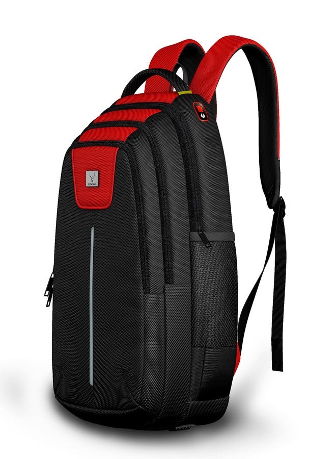 REDHORNS 15.6 Inch Laptop Backpack for Men & Women, Large Capacity School, Office, College, Travel, Business Bag, Unisex Water-Resistant Carbon Fiber Backpack for Work (Black) - Image 2