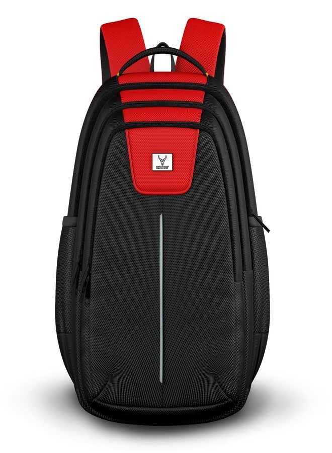 REDHORNS 15.6 Inch Laptop Backpack for Men & Women, Large Capacity School, Office, College, Travel, Business Bag, Unisex Water-Resistant Carbon Fiber Backpack for Work (Black) - Image 1