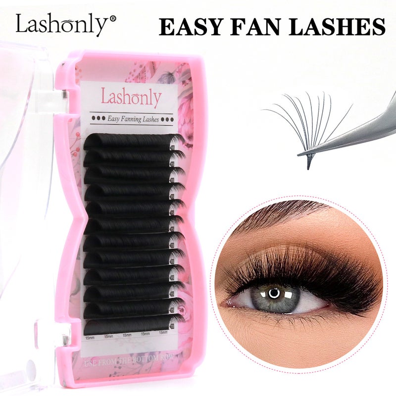 Exclusive Lashonly 0.03/0.05 One-Second Blooming Grafted False Eyelashes Easy to Bloom Dense Eyelashes - Image 1
