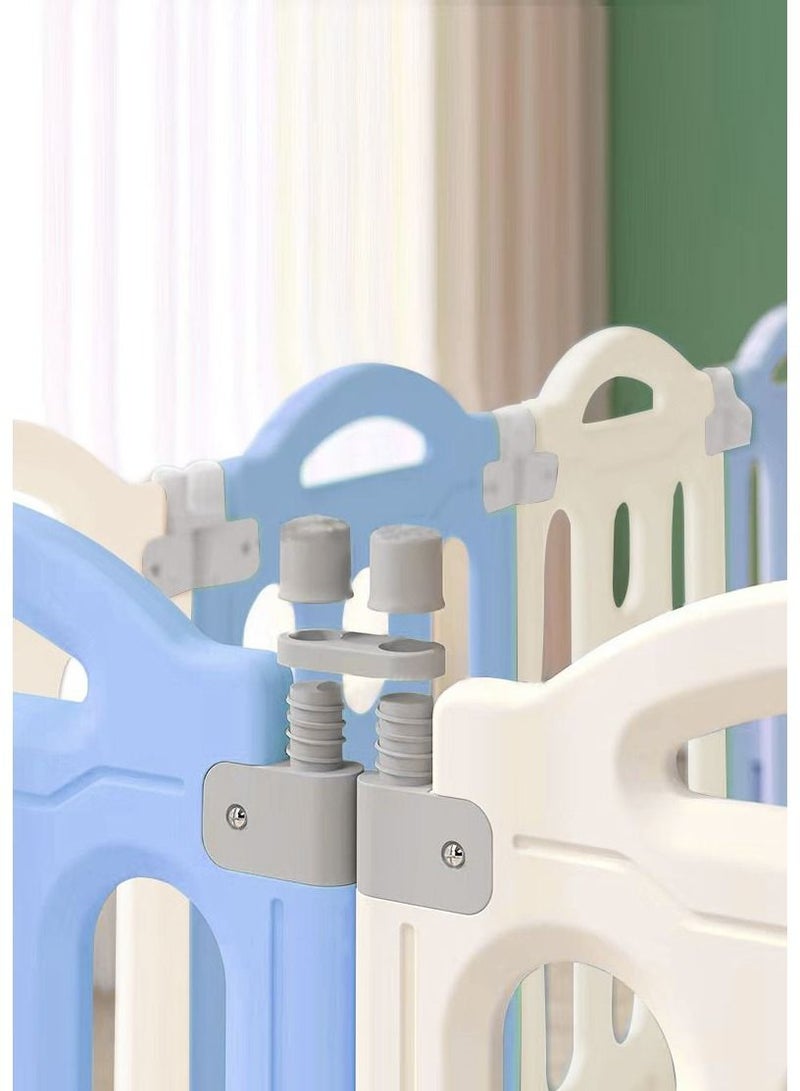 FULL JOY Portable Play Yards, Baby Playpen, Ball Fence, Foldable Crawling Fences with Basketball Hoop, 148*115*62cm - Image 2