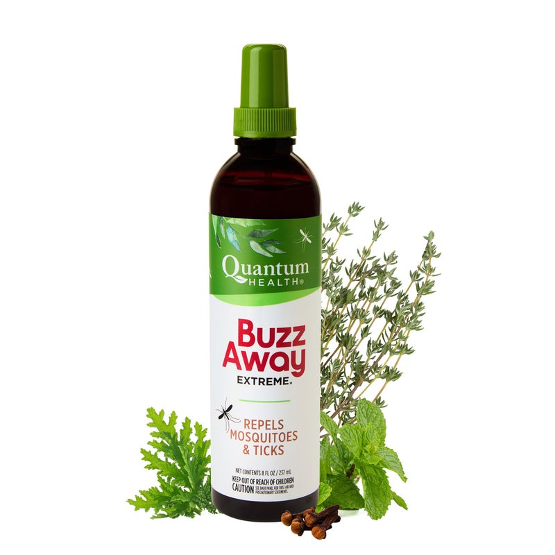 Quantum Health Buzz Away Extreme - DEET-free Insect Repellent, Essential Oil Bug Spray - Small Children and Up, Travel Friendly, 8 Fl Oz, multicolor (00073184) - Image 1