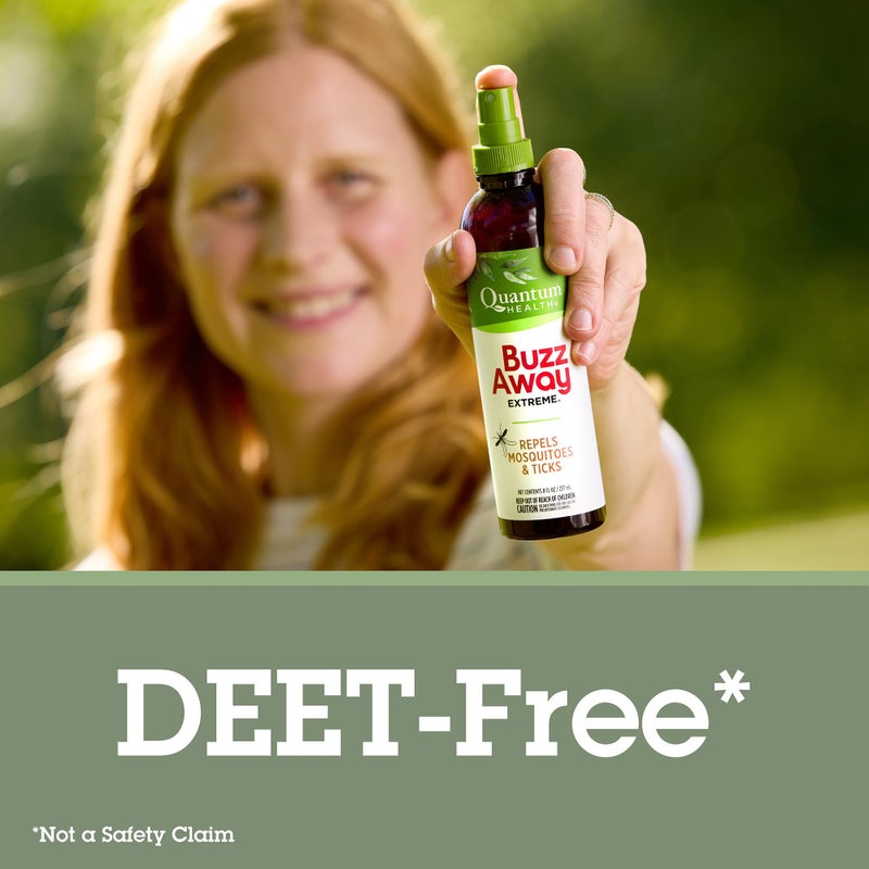 Quantum Health Buzz Away Extreme - DEET-free Insect Repellent, Essential Oil Bug Spray - Small Children and Up, Travel Friendly, 8 Fl Oz, multicolor (00073184) - Image 4