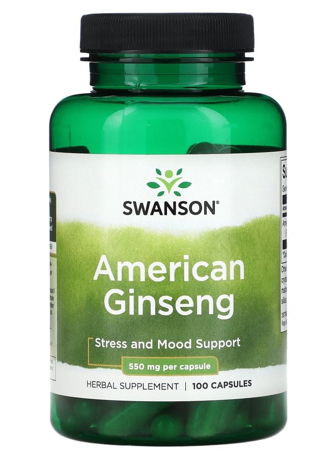 SWANSON American Ginseng  550 mg  100 Capsules