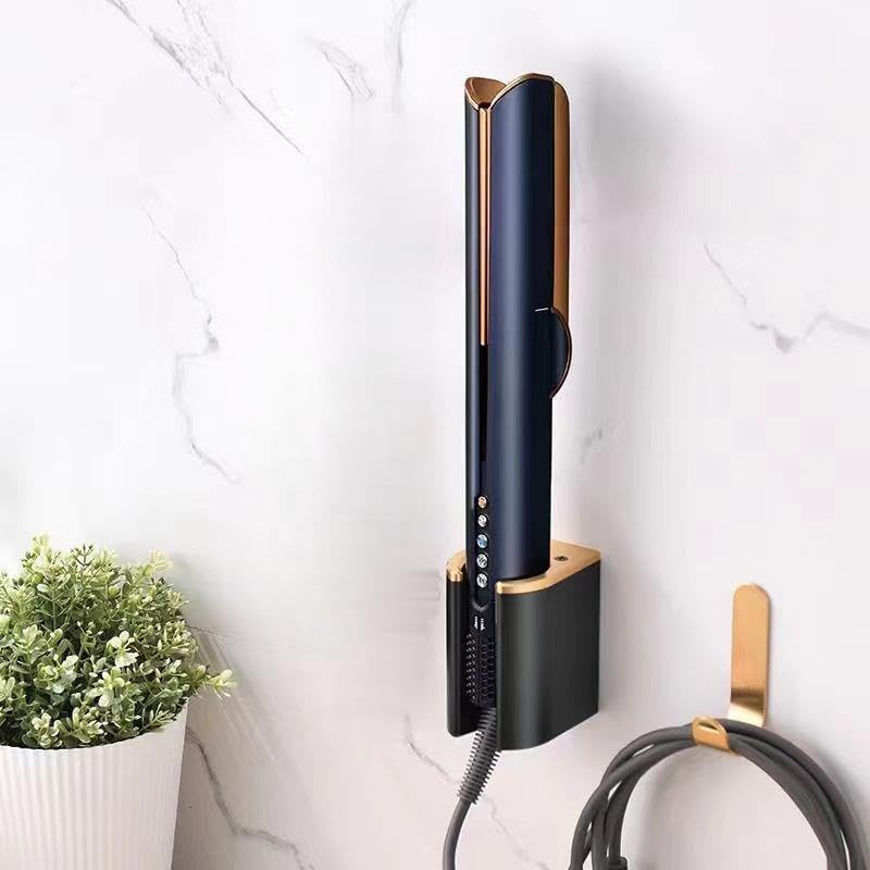 GENCAM Wall Mounted Holder Compatible with Dyson Airstrait Straightener, Metal Organizor Storage Rack Suitable for Airstrait Straightener, Wall Mount Shelf for Airwrap/Corrale Hair - Image 1