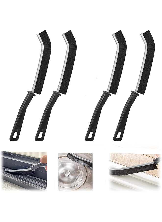promass (4PCS) Gap Cleaning Brush, New Multifunctional Crevice Gap Cleaning Brush, Crevice Gap Cleaning Brush Tool, Hand-Held Groove Cleaning Brush for Window Rails, Bathroom, Kitchen - Image 1