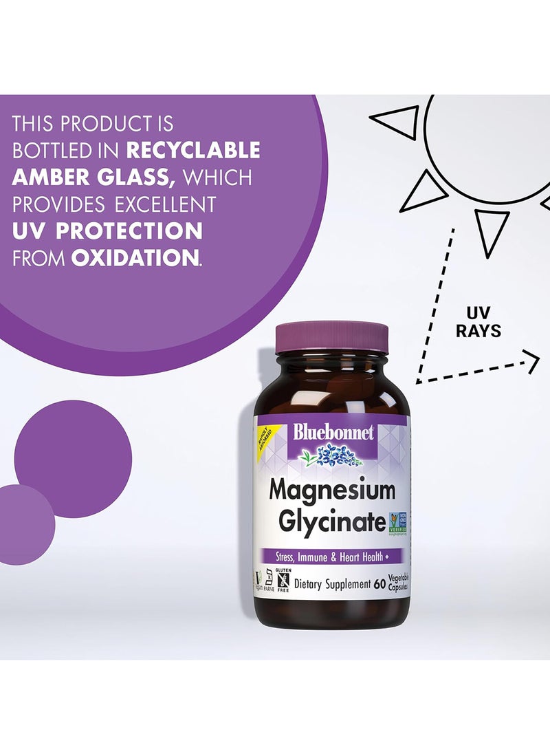 Bluebonnet Nutrition Magnesium Glycinate 400 Mg Maximum Absorption Mineral Complex Supports Energy Production And Enzyme 60 Veggie Capsules  - Image 5
